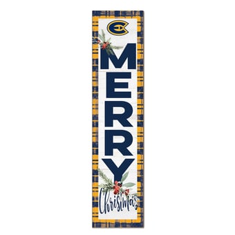 Wisconsin Eau Claire Blugolds 12'' x 48'' Outdoor Merry Christmas Leaner
