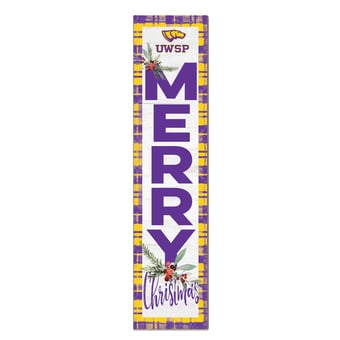 Wisconsin-Stevens Point Pointers 12'' x 48'' Outdoor Merry Christmas Leaner