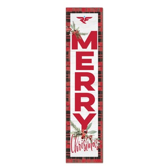 Wisconsin-River Falls Falcons 12'' x 48'' Outdoor Merry Christmas Leaner