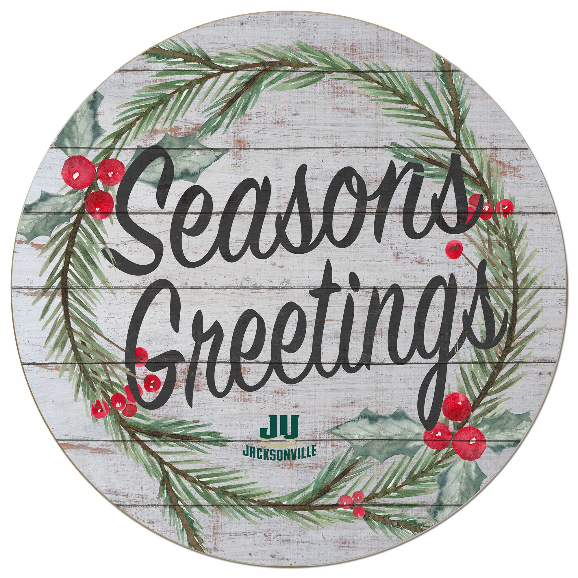 JU Dolphins 20'' x 20'' Season's Greetings Circle