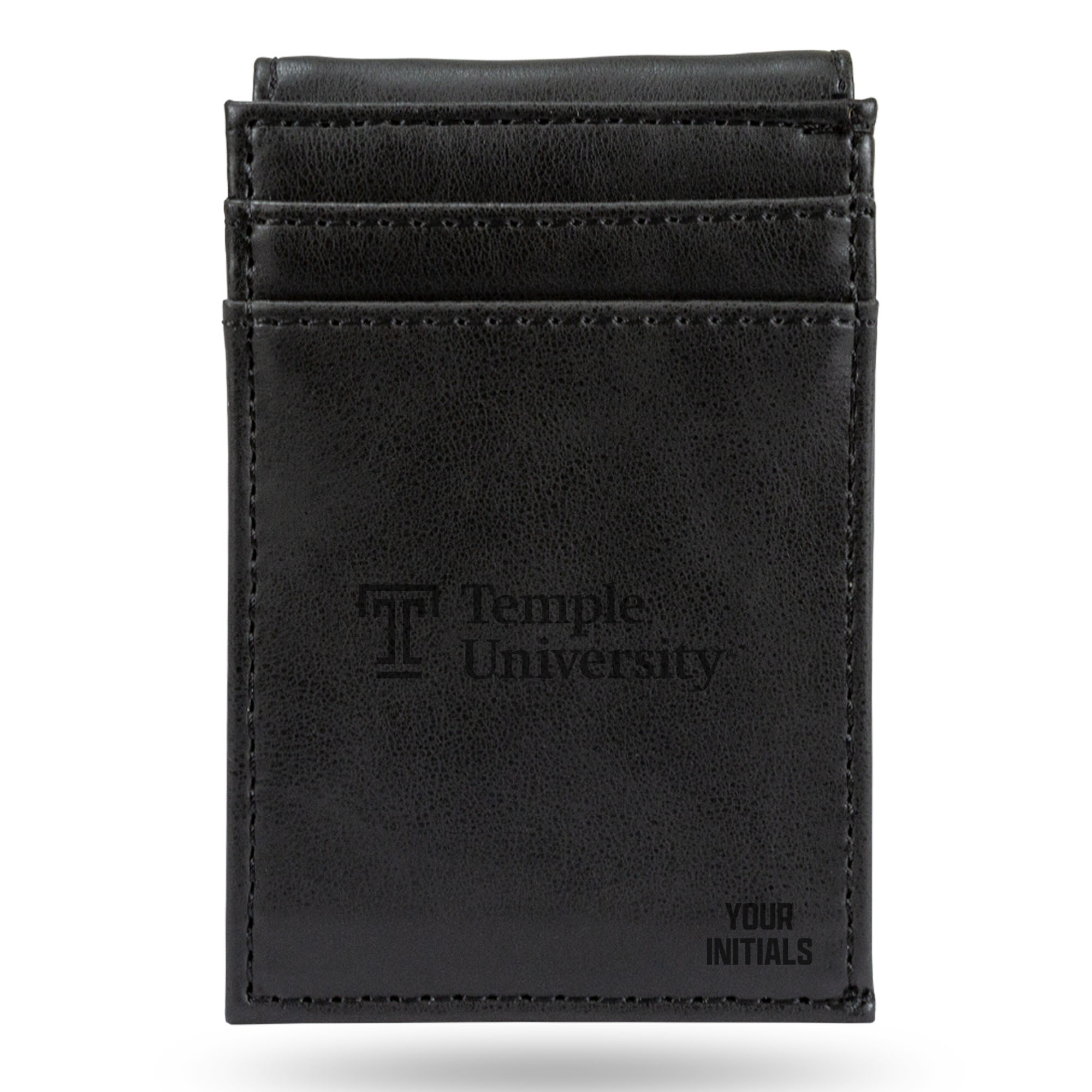 Black Temple Owls Personalized Front Pocket Wallet Black Temple Owls Personalized Front Pocket Wallet