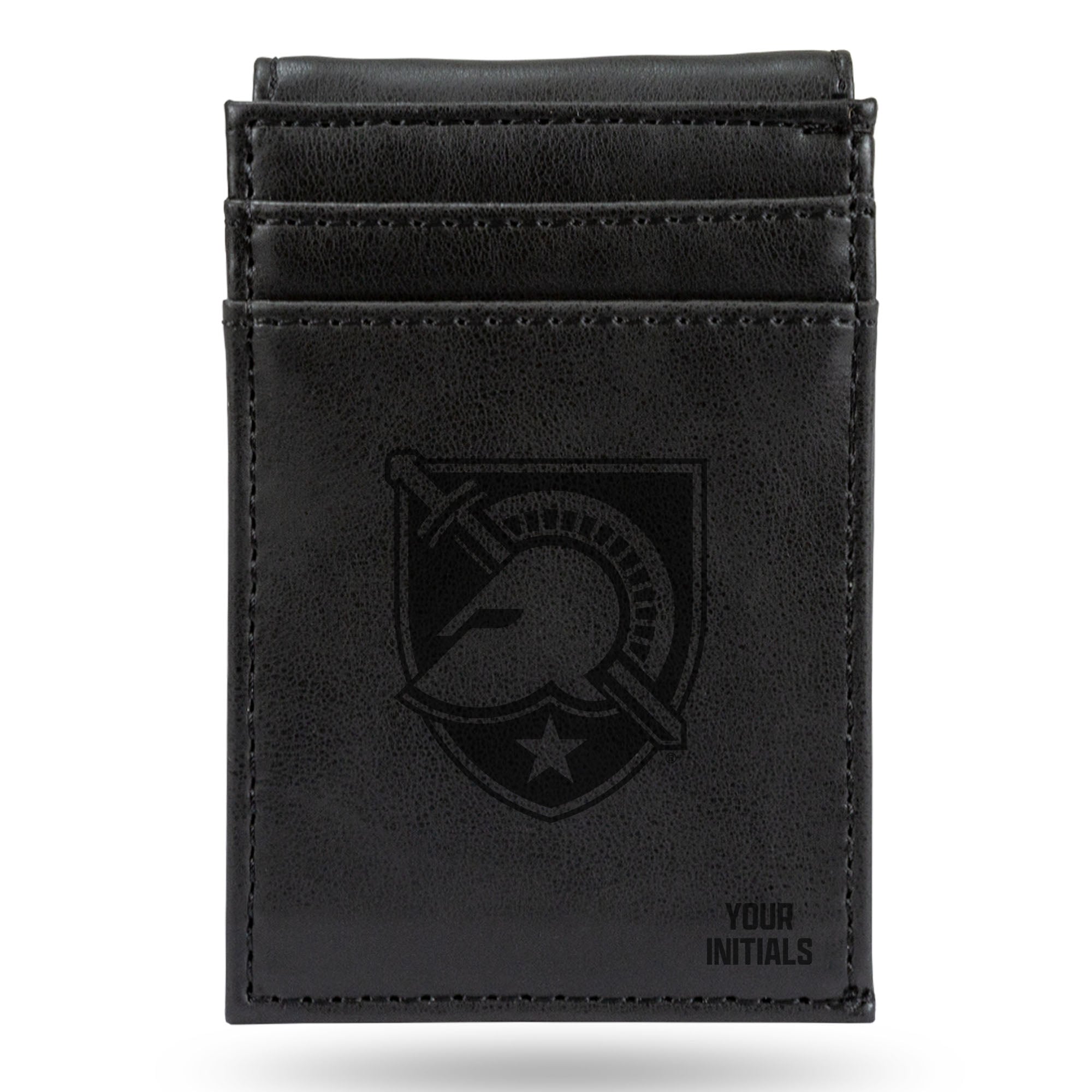 Black Army Black Knights Personalized Front Pocket Wallet