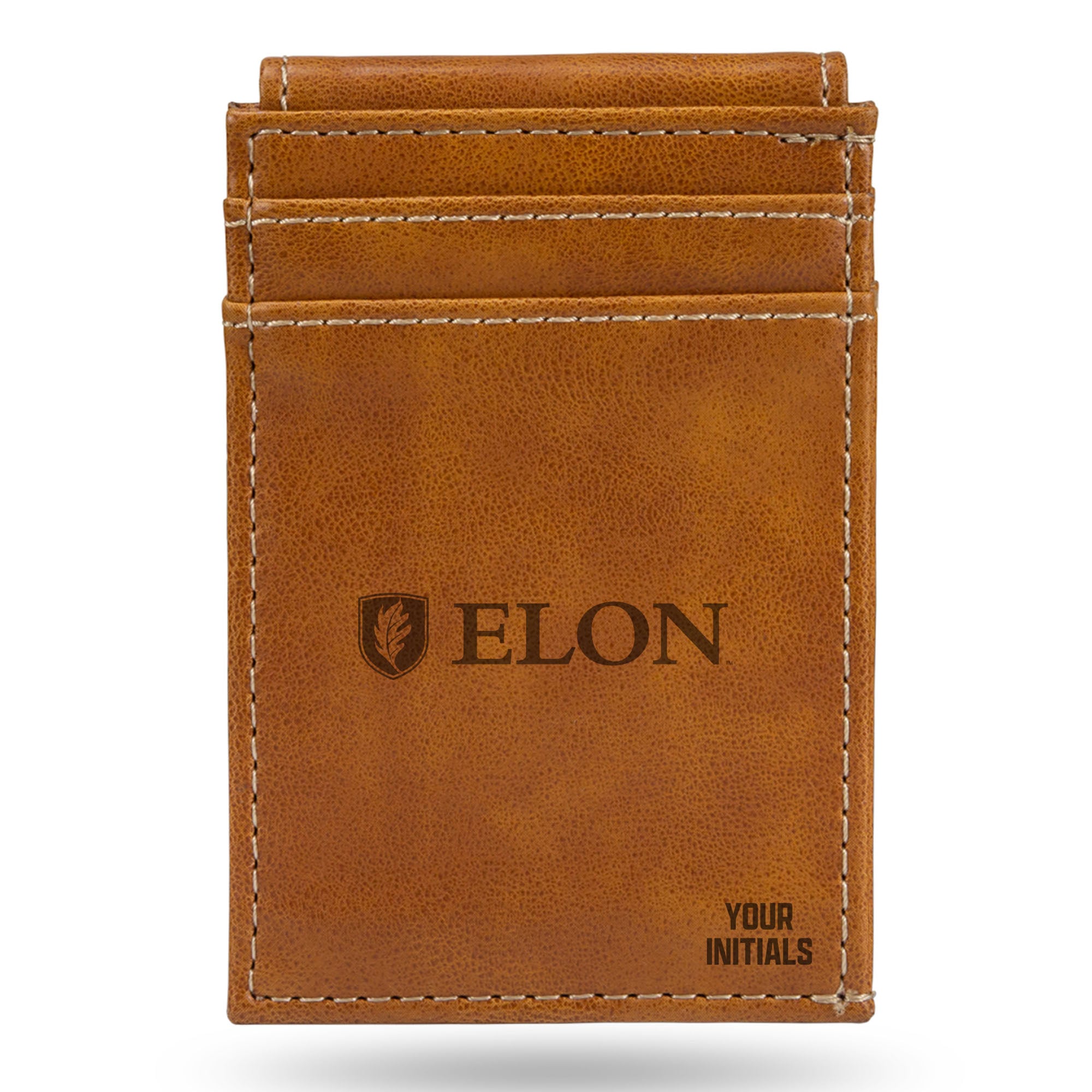 Brown Elon Phoenix Personalized Front Pocket Wallet