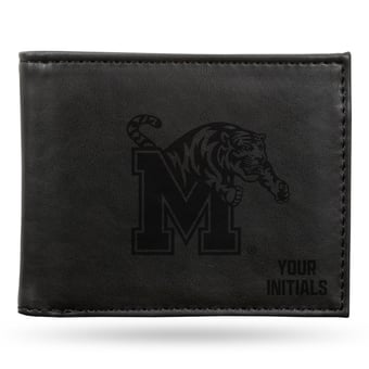 Black Memphis Tigers Personalized Billfold Wallet