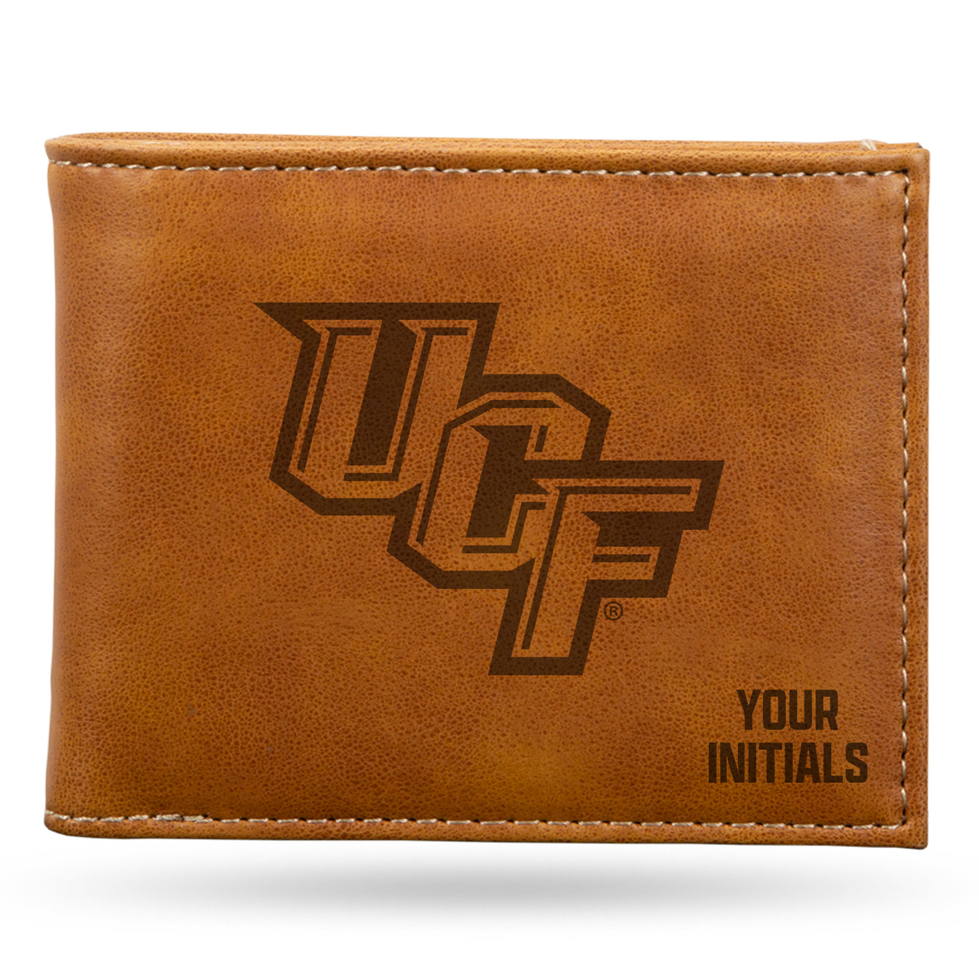 Brown UCF Knights Personalized Billfold Wallet