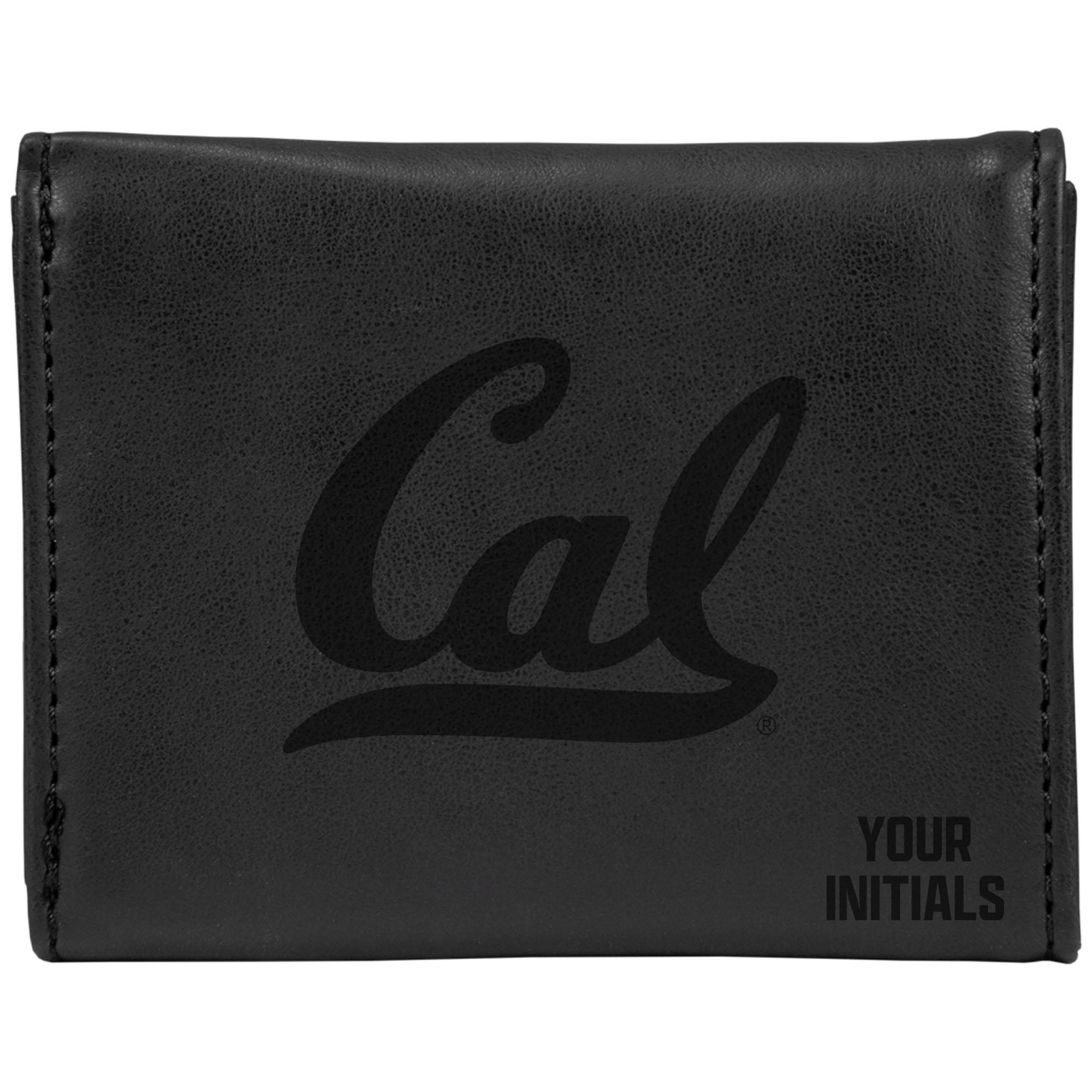 Black Cal Bears Personalized Trifold Wallet
