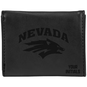 Black Nevada Wolf Pack Personalized Trifold Wallet