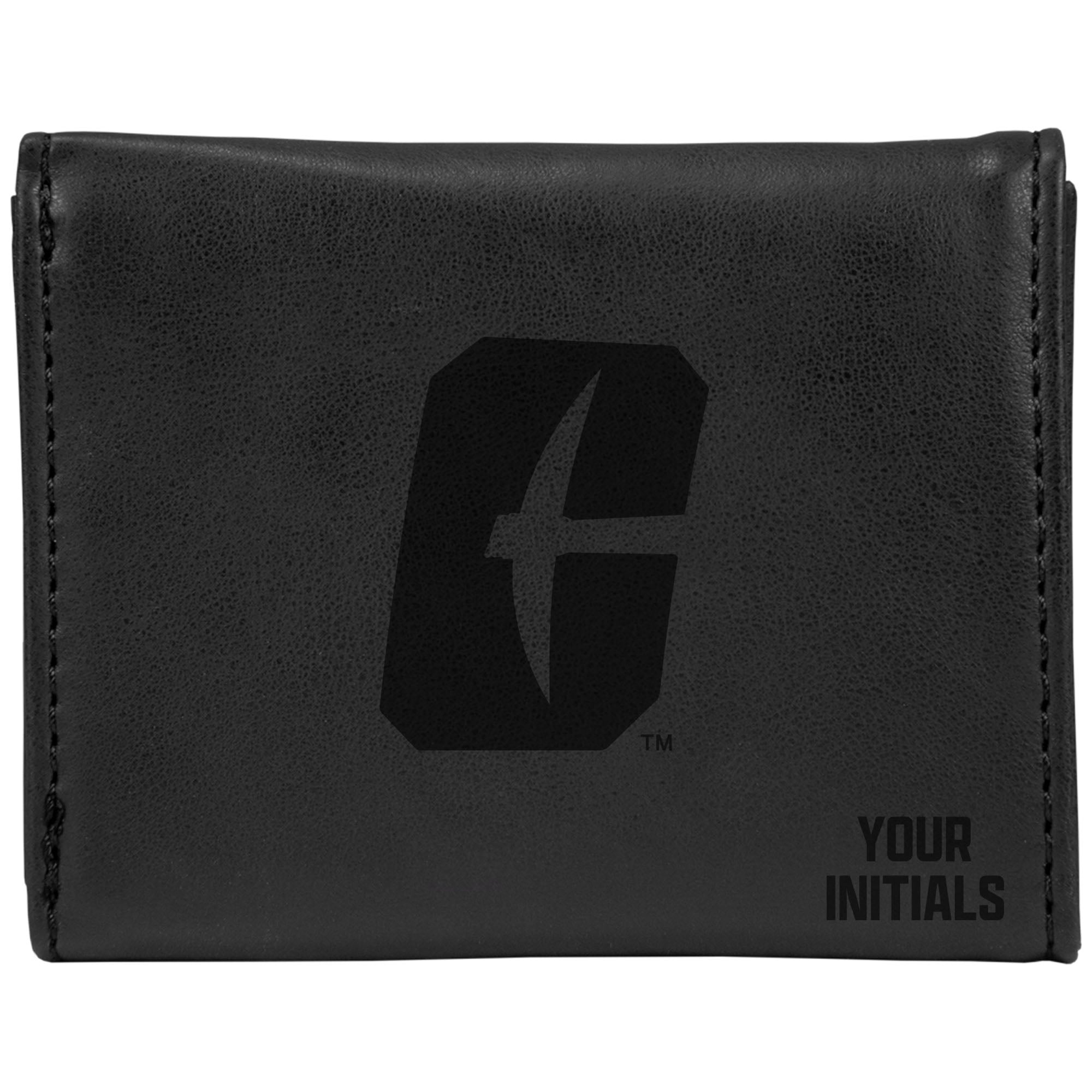 Black Charlotte 49ers Personalized Trifold Wallet