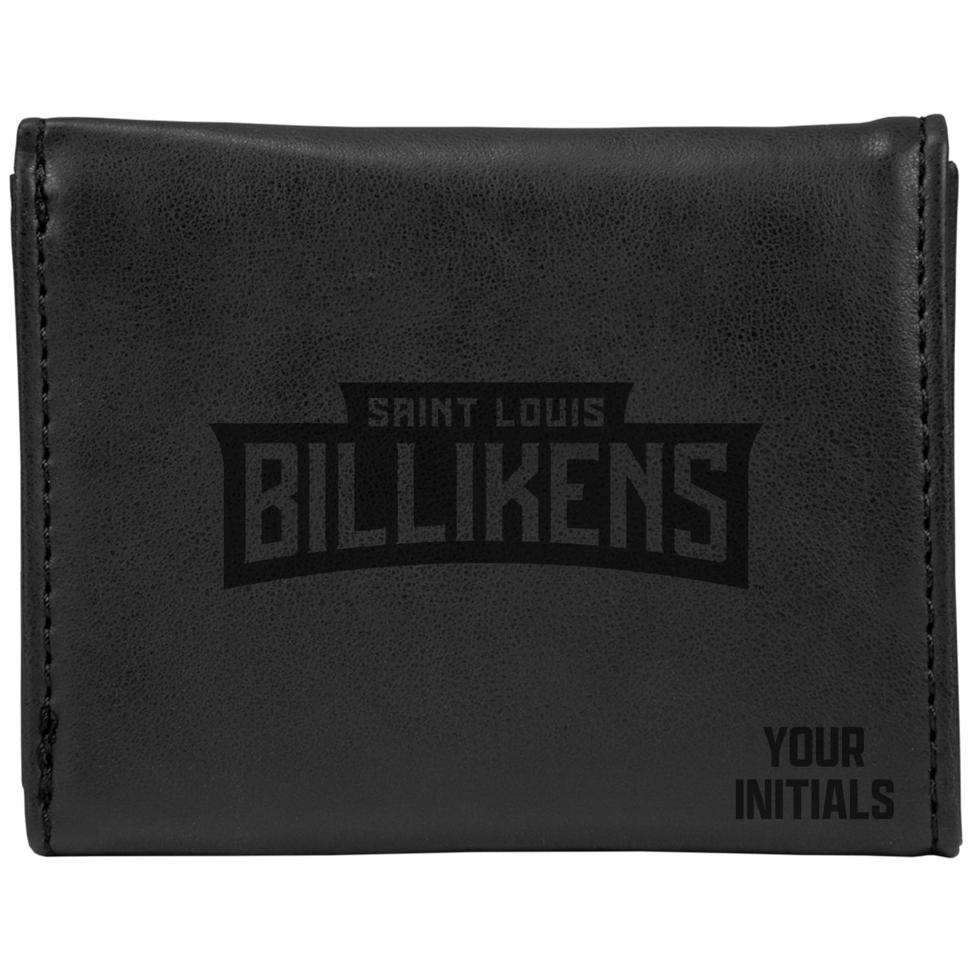 Black Saint Louis Billikens Personalized Trifold Wallet