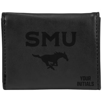 SMU Mustangs Personalized Trifold Wallet
