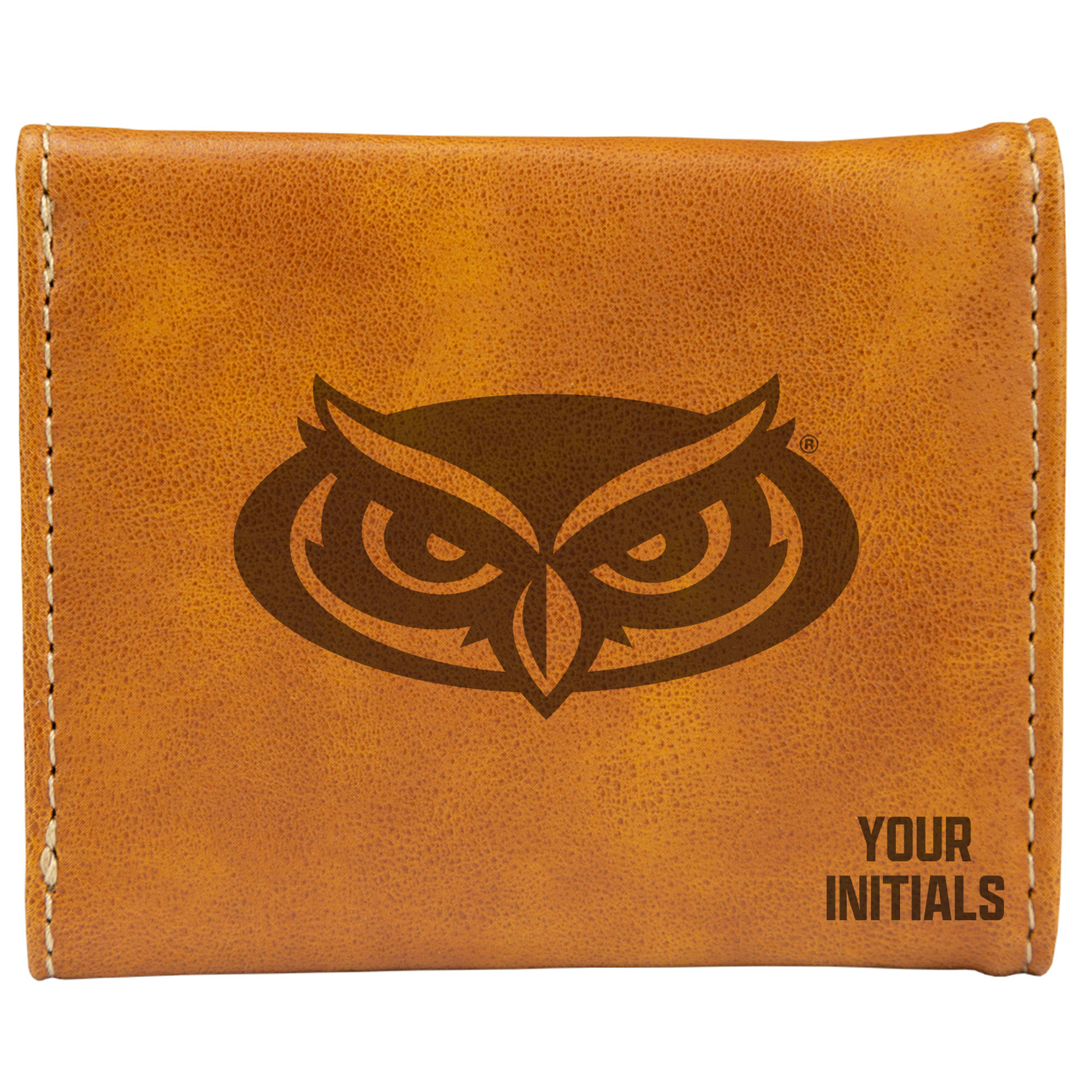 Jardine Brown Florida Atlantic Owls Personalized Trifold Wallet