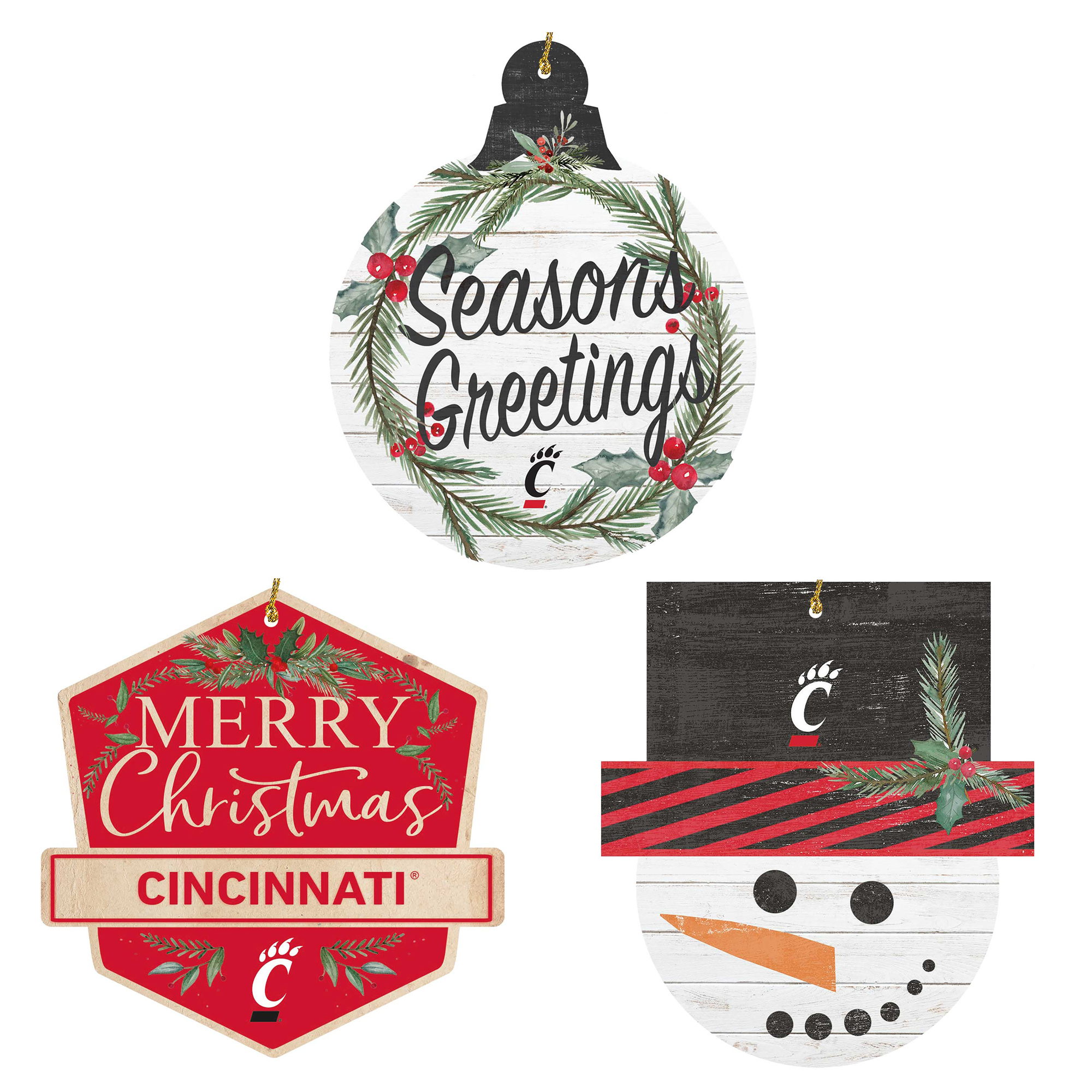 Cincinnati Bearcats Ornament Bundle