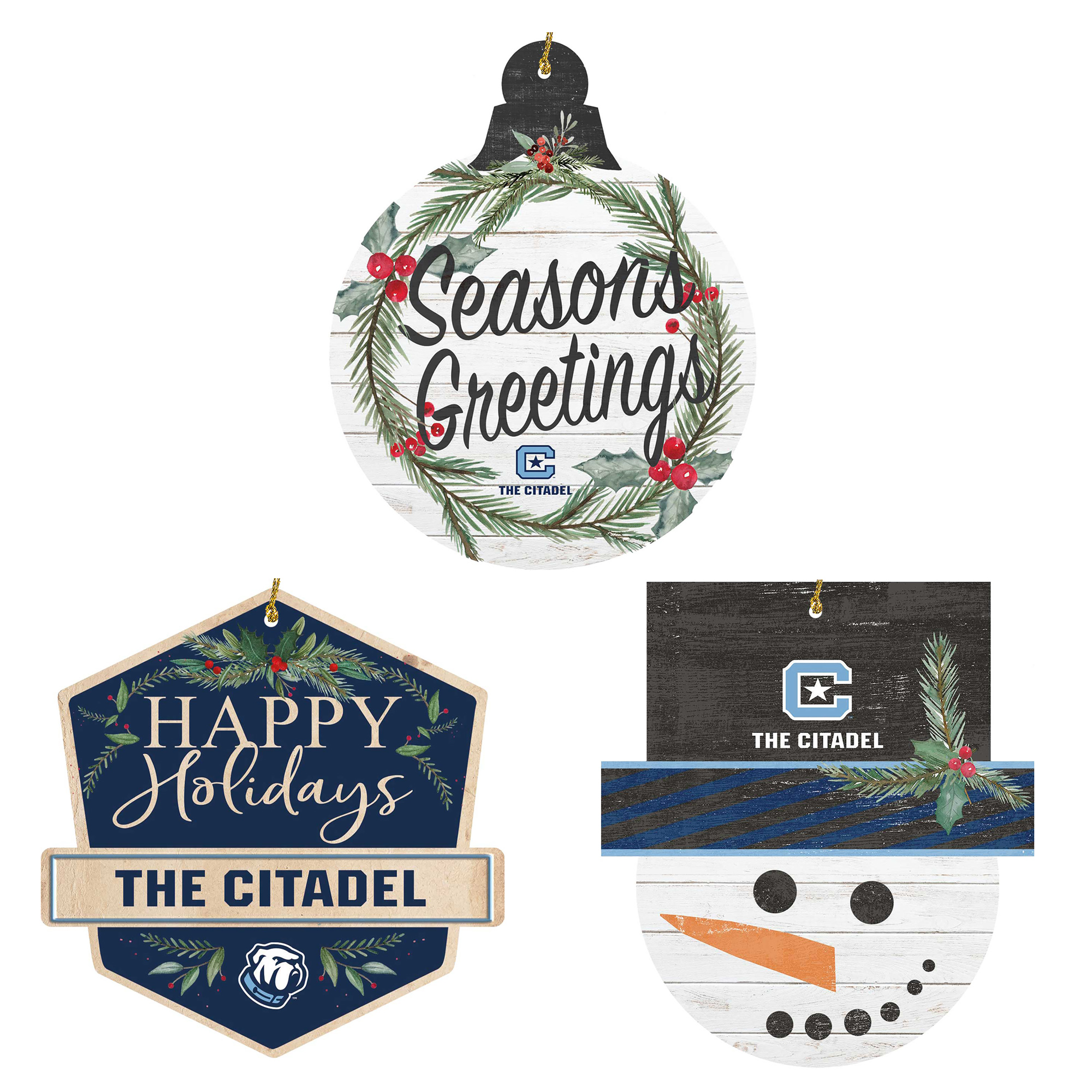 Citadel Bulldogs Ornament Bundle