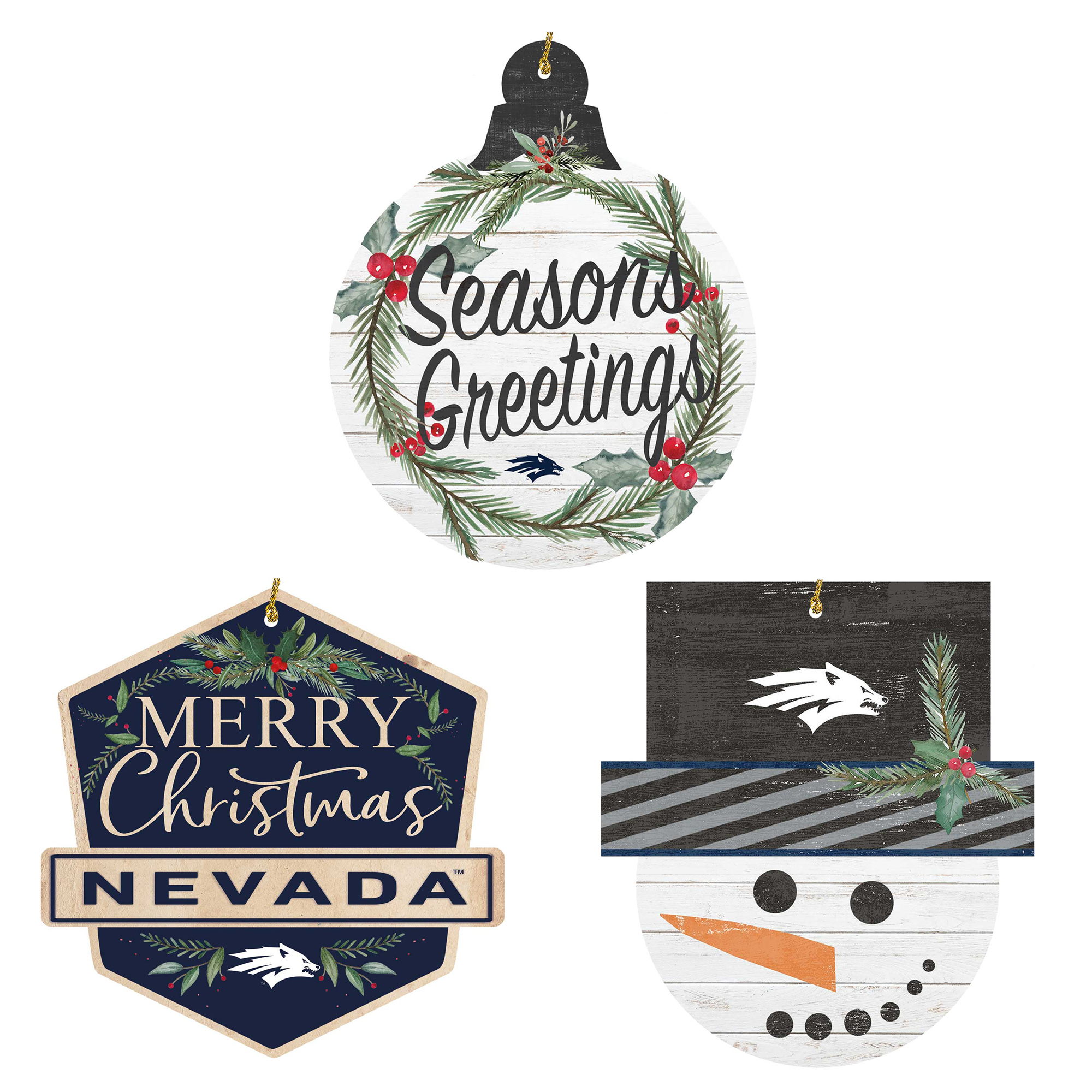 Nevada Wolf Pack Ornament Bundle