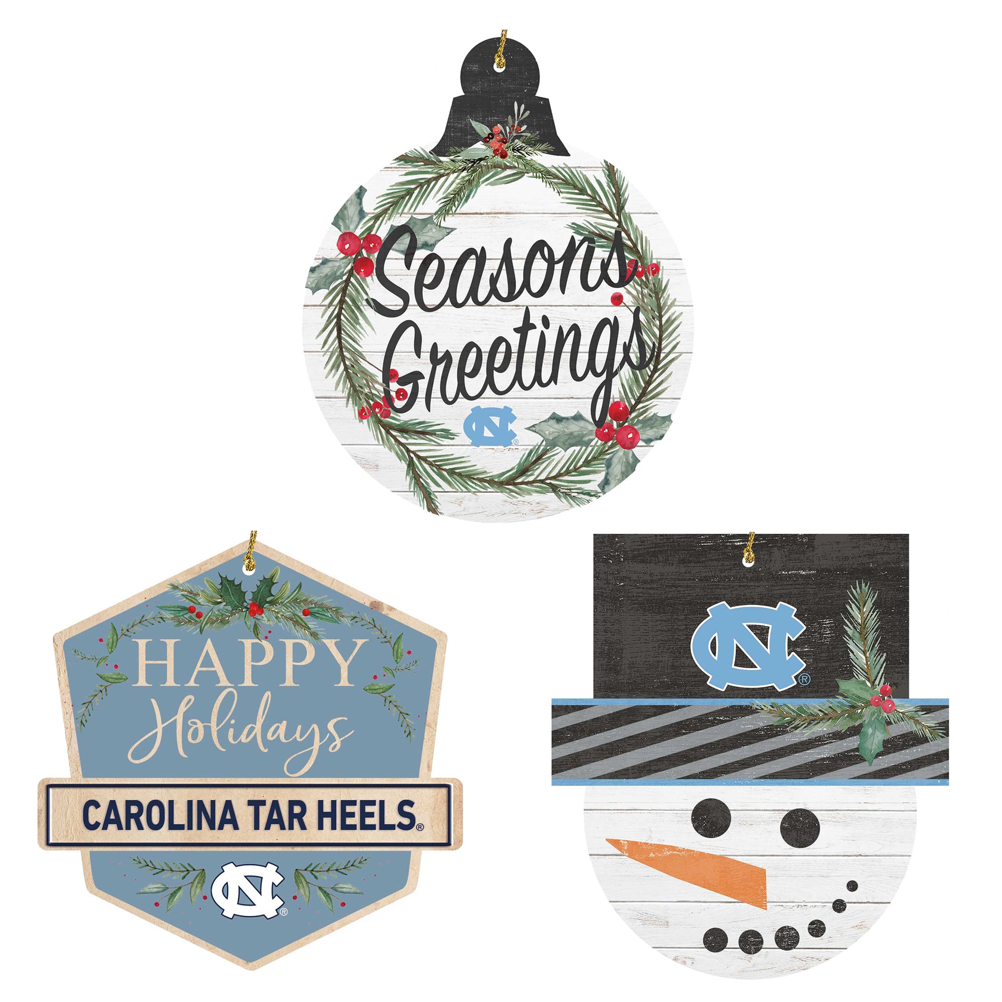 North Carolina Tar Heels Ornament Bundle