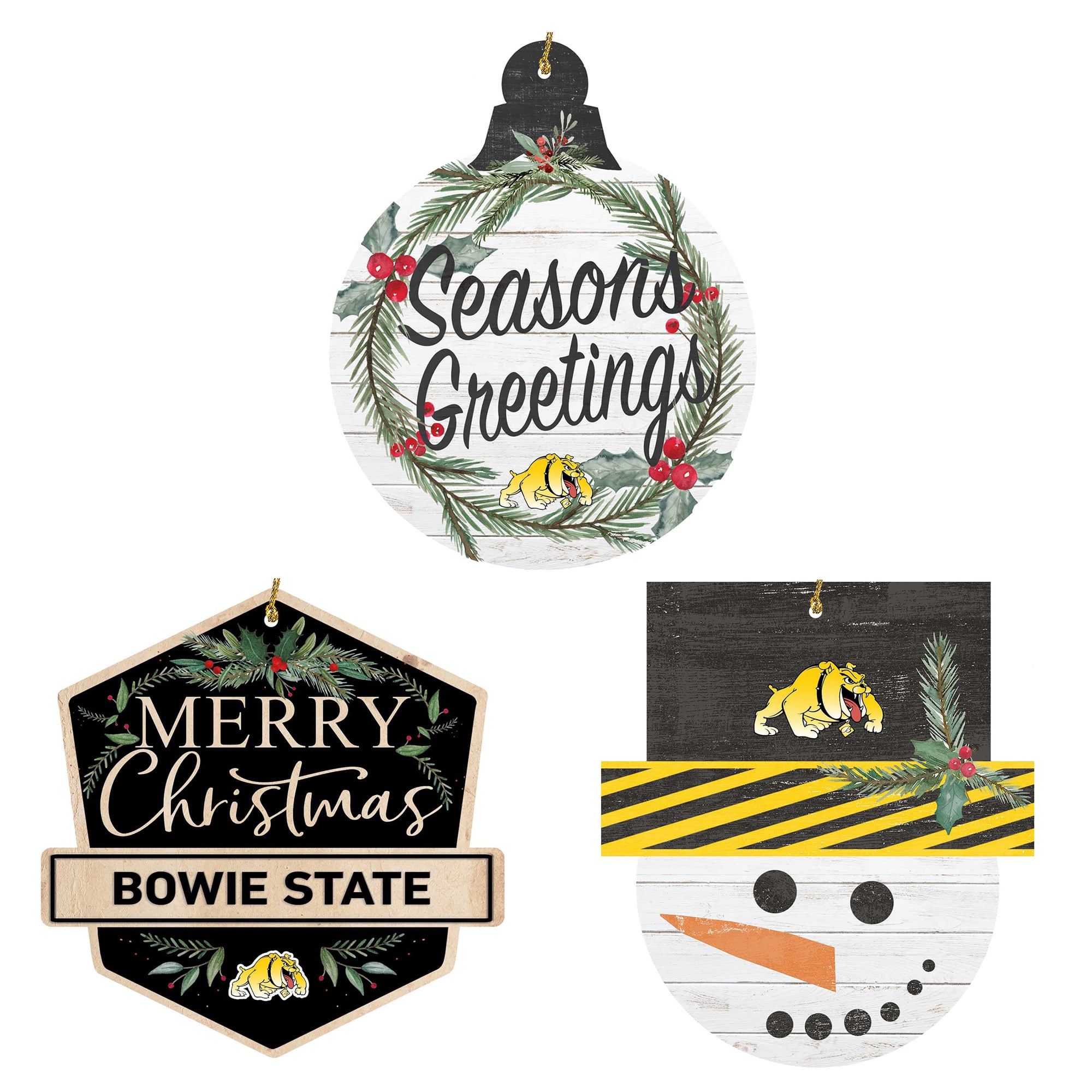 Bowie State Bulldogs Ornament Bundle