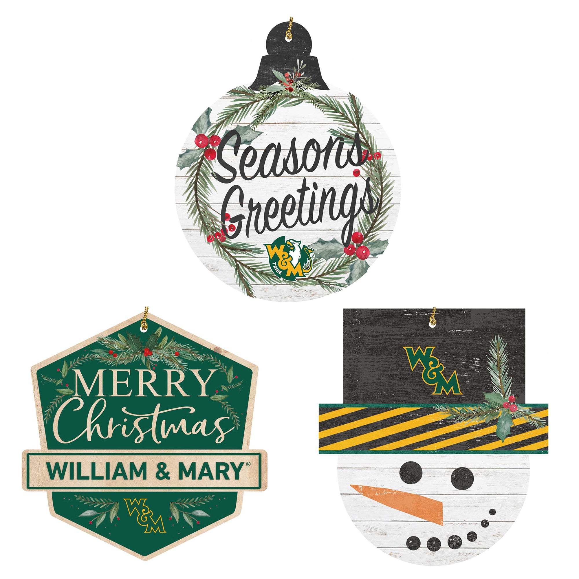 William & Mary Tribe Ornament Bundle