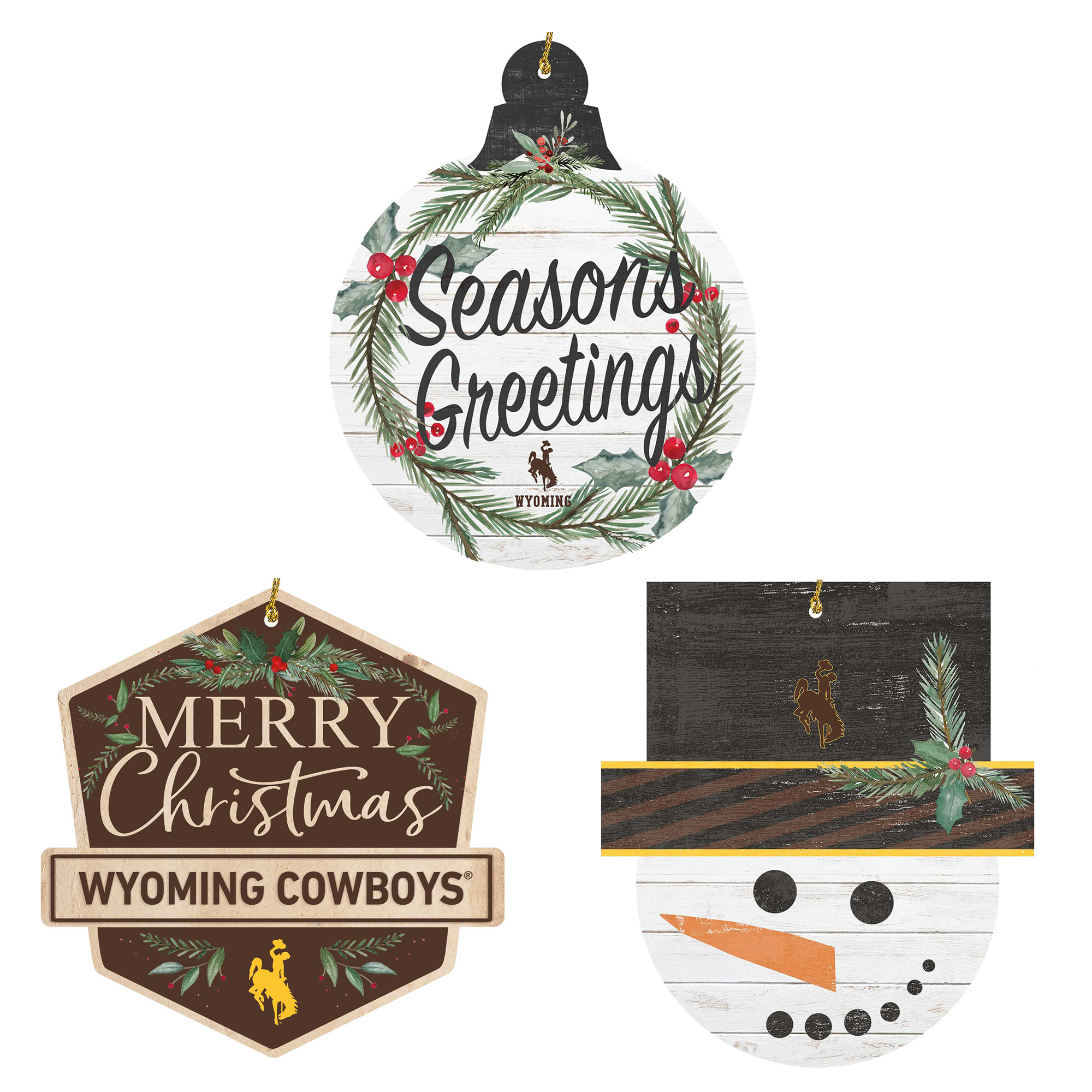 Wyoming Cowboys Ornament Bundle