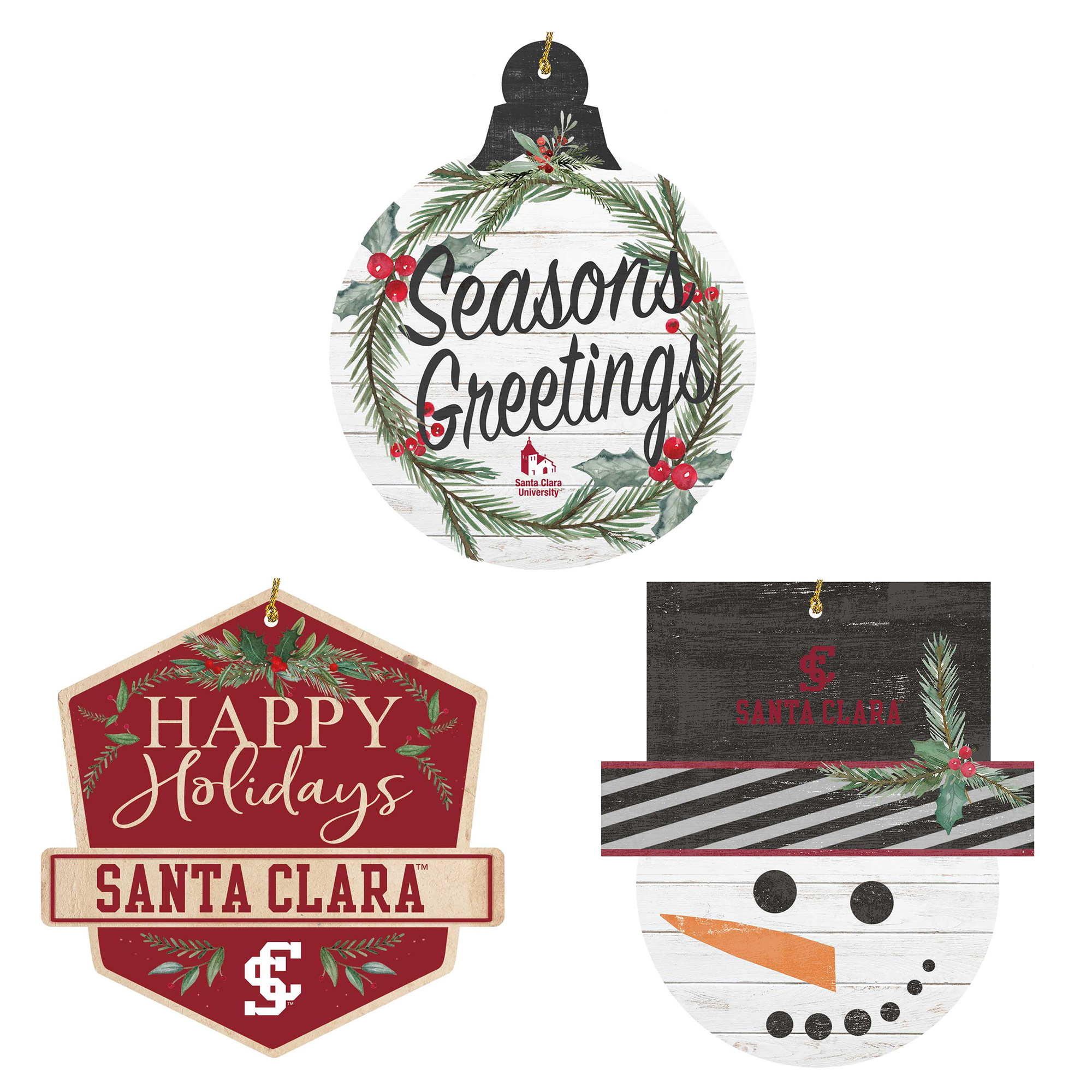 Santa Clara Broncos Ornament Bundle