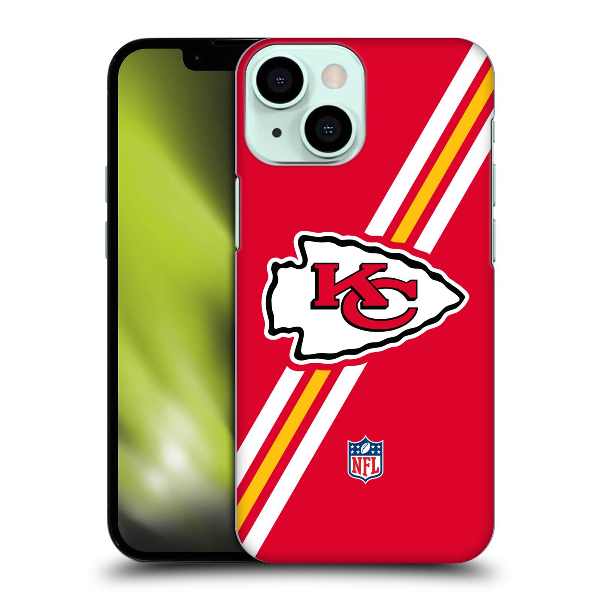 Kansas City Chiefs Stripes Logo Hard Shell Phone Case - iPhone