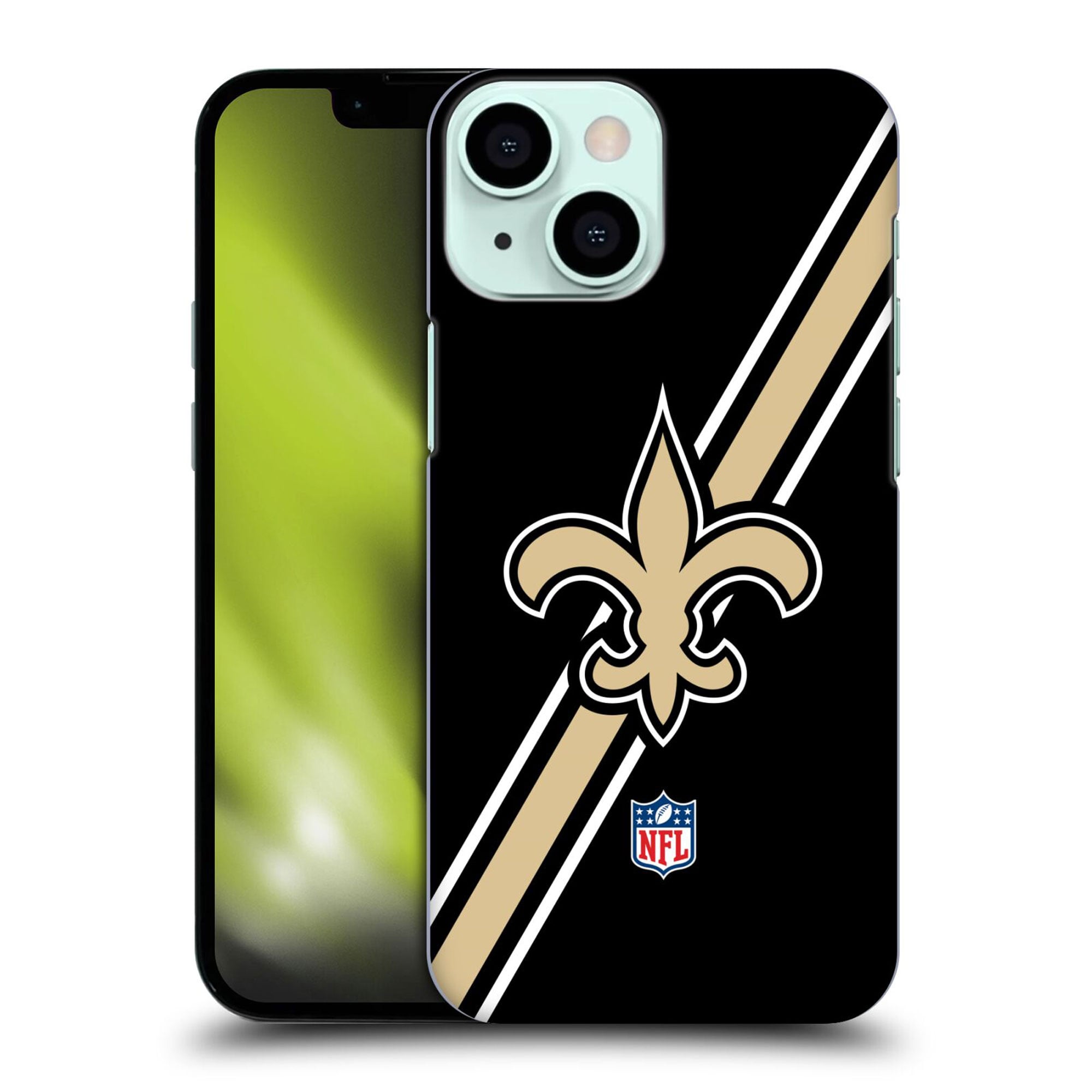 New Orleans Saints Stripes Logo Hard Shell Phone Case - iPhone