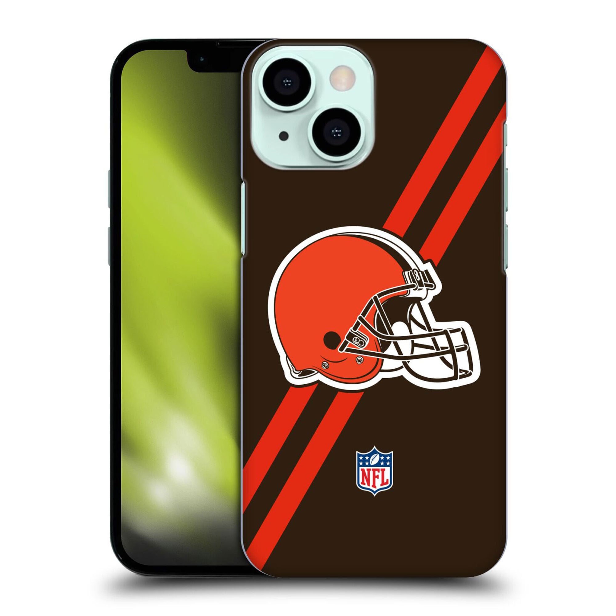 Cleveland Browns Stripes Logo Hard Shell Phone Case - iPhone