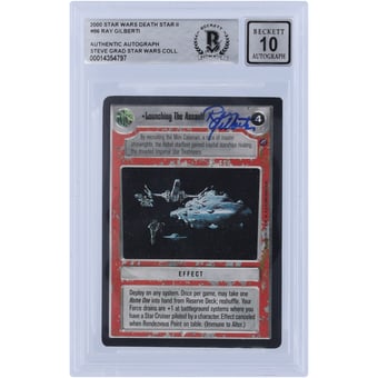 Ray Gilberti Star Wars Autographed 2000 CCG Death Star II #96 BGS Authenticated 10 Card