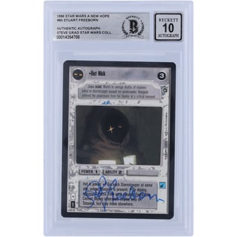 Stuart Freeborn Star Wars Autographed 1996 CCG A New Hope #90 BGS Authenticated 10 Card