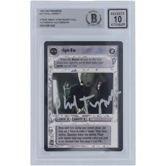 Phil Tippett Star Wars Autographed 1995 CCG Premiere #171 BGS Authenticated 10 Card