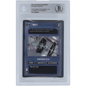 Paul Huston Star Wars Autographed 1995 CCG Premiere #138 BGS Authenticated Card