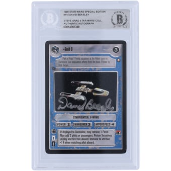 David Beasley Star Wars Autographed 1998 CCG Special Edition #114 BAS Authenticated Card