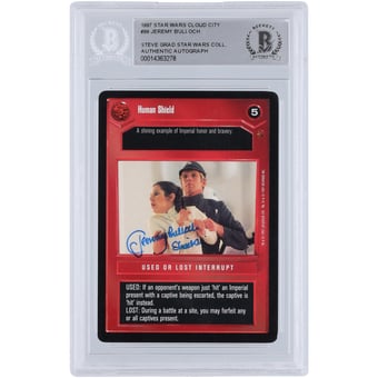 Jeremy Bulloch Star Wars Autographed 1997 CCG Star Wars Cloud City #99 BGS Authenticated Card with "Sheckil" Inscription