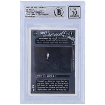 Penny McCarthy Star Wars Autographed 1995 CCG Premiere #23 BGS Authenticated 10 Card