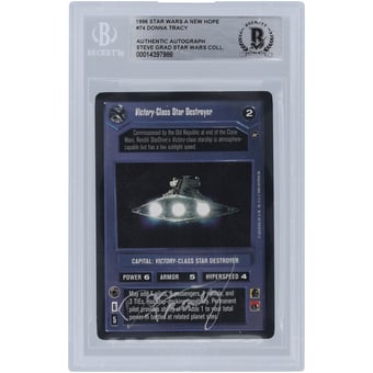 Donna Tracy Star Wars Autographed 1996 CCG A New Hope #74 BGS Authenticated Card