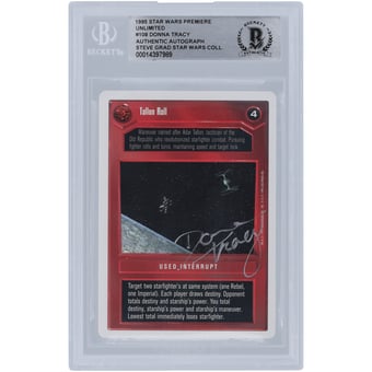Donna Tracy Star Wars Autographed 1995 CCG Premiere #108 BGS Authenticated Card