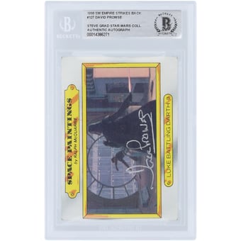 David Prowse Star Wars Autographed 1980 Topps The Empire Strikes Back Darth Vader #127 BAS Authenticated Card