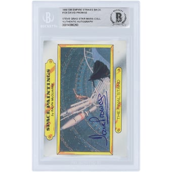 David Prowse Star Wars Autographed 1980 Topps The Empire Strikes Back Darth Vader #128 BAS Authenticated Card