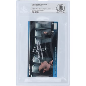 David Prowse Star Wars Autographed 1995 Topps The Empire Strikes Back Widevision Darth Vader #33 BAS Authenticated Card