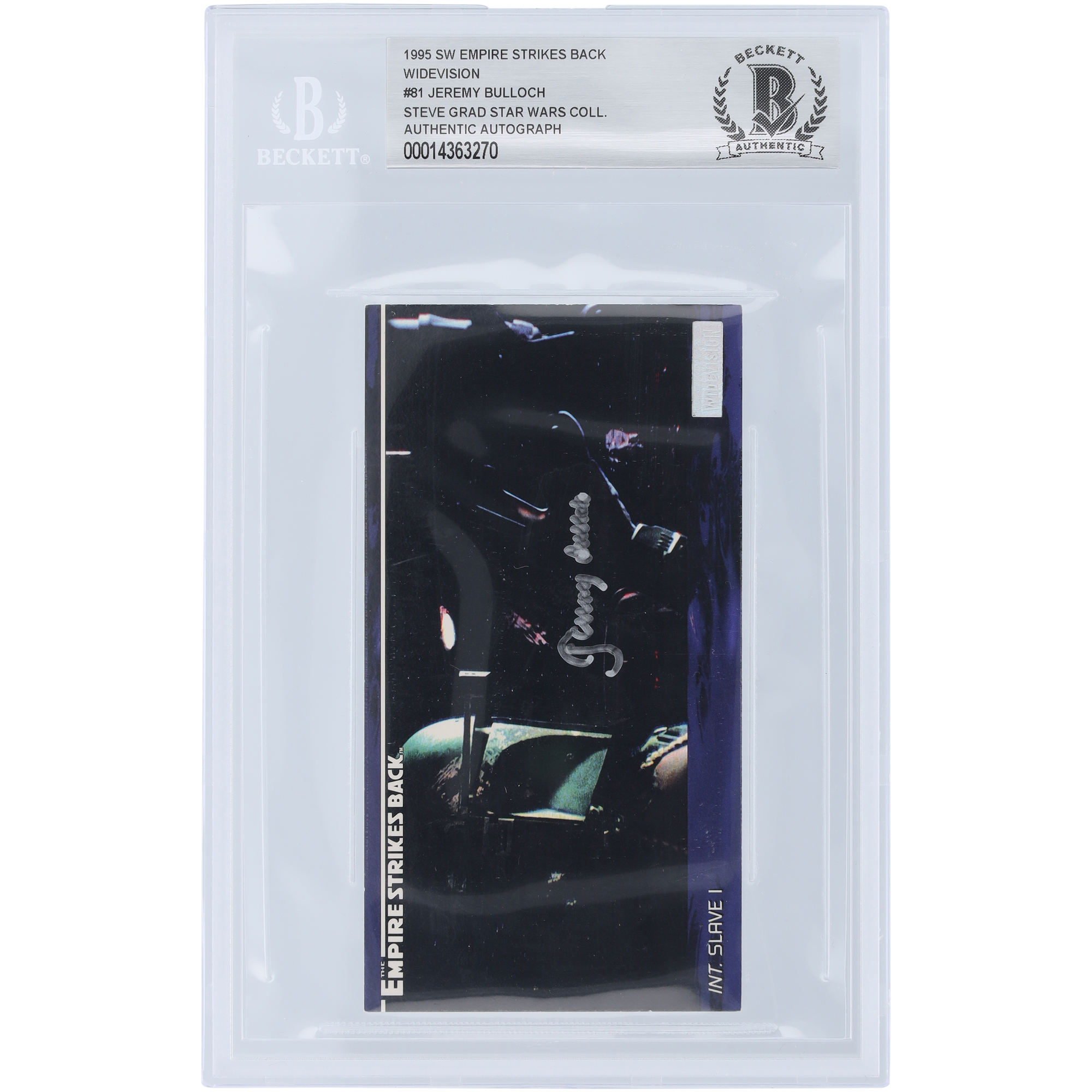 Jeremy Bulloch Star Wars Autographed 1995 Topps Widevision #81 BAS Authenticated Card