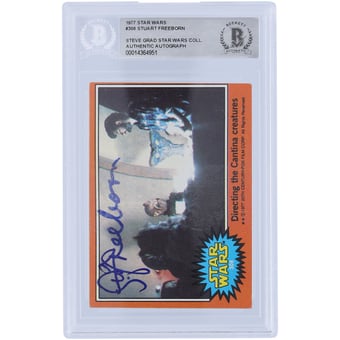 Stuart Freeborn Autographed 1977 Topps Star Wars #308 BAS Authenticated Card