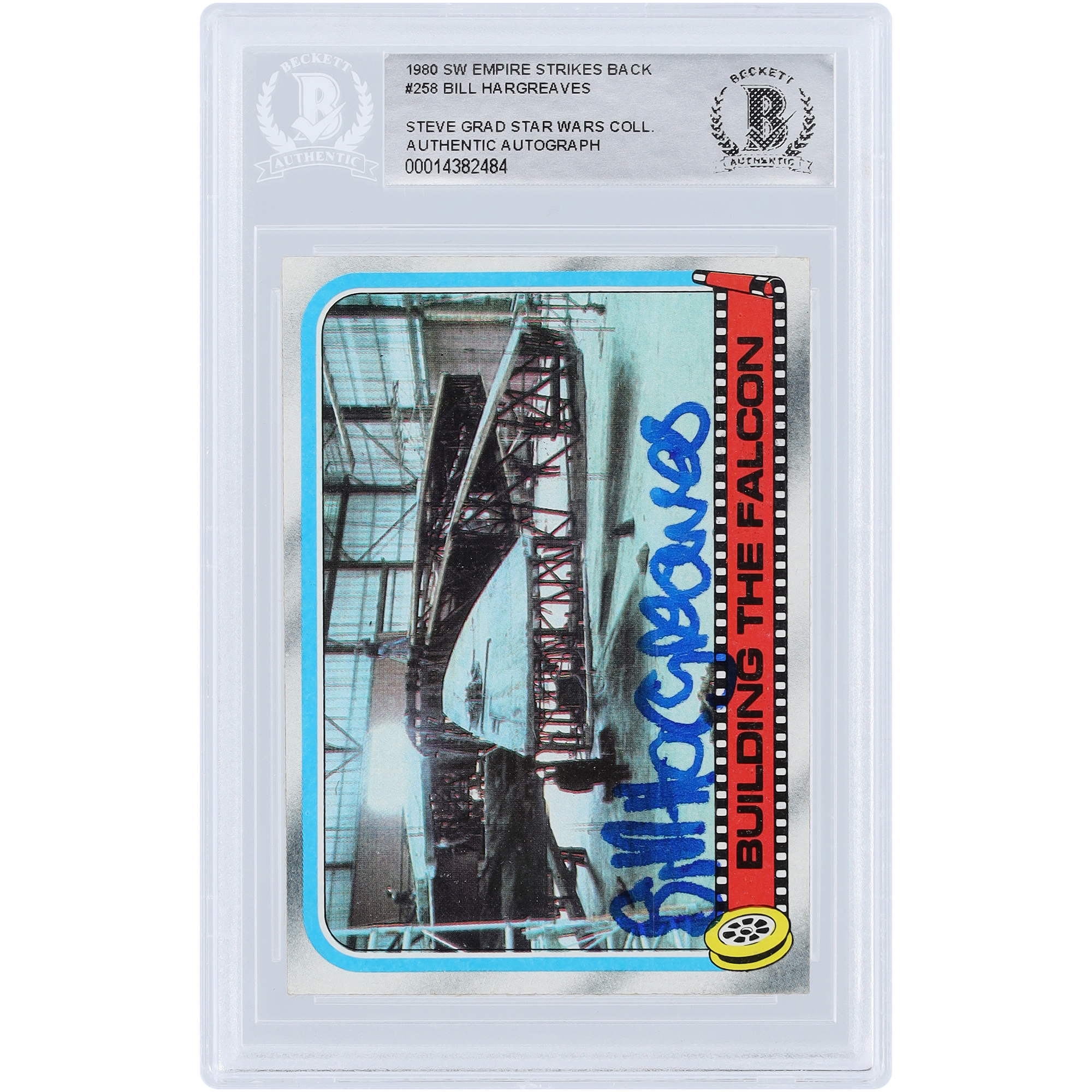 Bill Hargreaves Star Wars Autographed 1980 Topps The Empire Strikes Back #258 BAS Authenticated Card