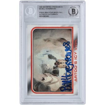 Bill Hargreaves Star Wars Autographed 1980 Topps #29 BAS Authenticated Card
