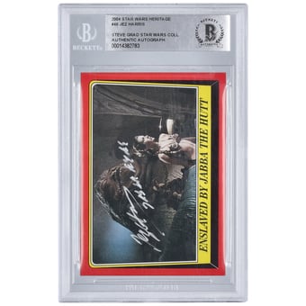 Jez Harris Star Wars Autographed 2004 Topps #48 BAS Authenticated Card with "Jabba Eyes" Inscription