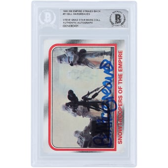 Bill Hargreaves Star Wars Autographed 1980 Topps The Empire Strikes Back #51 BAS Authenticated Card