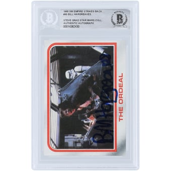 Bill Hargreaves Star Wars Autographed 1980 Topps The Empire Strikes Back #90 BAS Authenticated Card