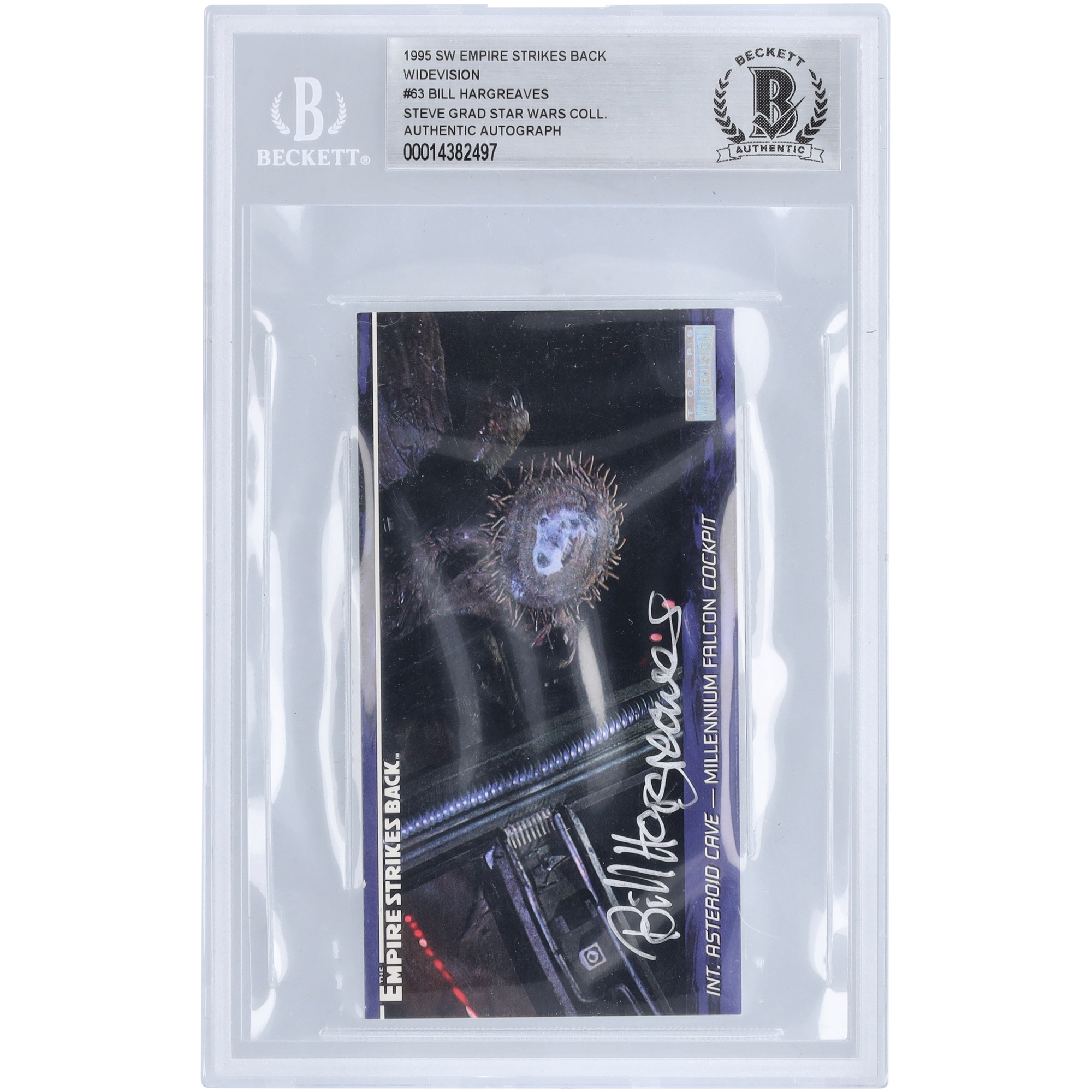Bill Hargreaves Star Wars Autographed 1995 Topps Widevision #63 BAS Authenticated Card