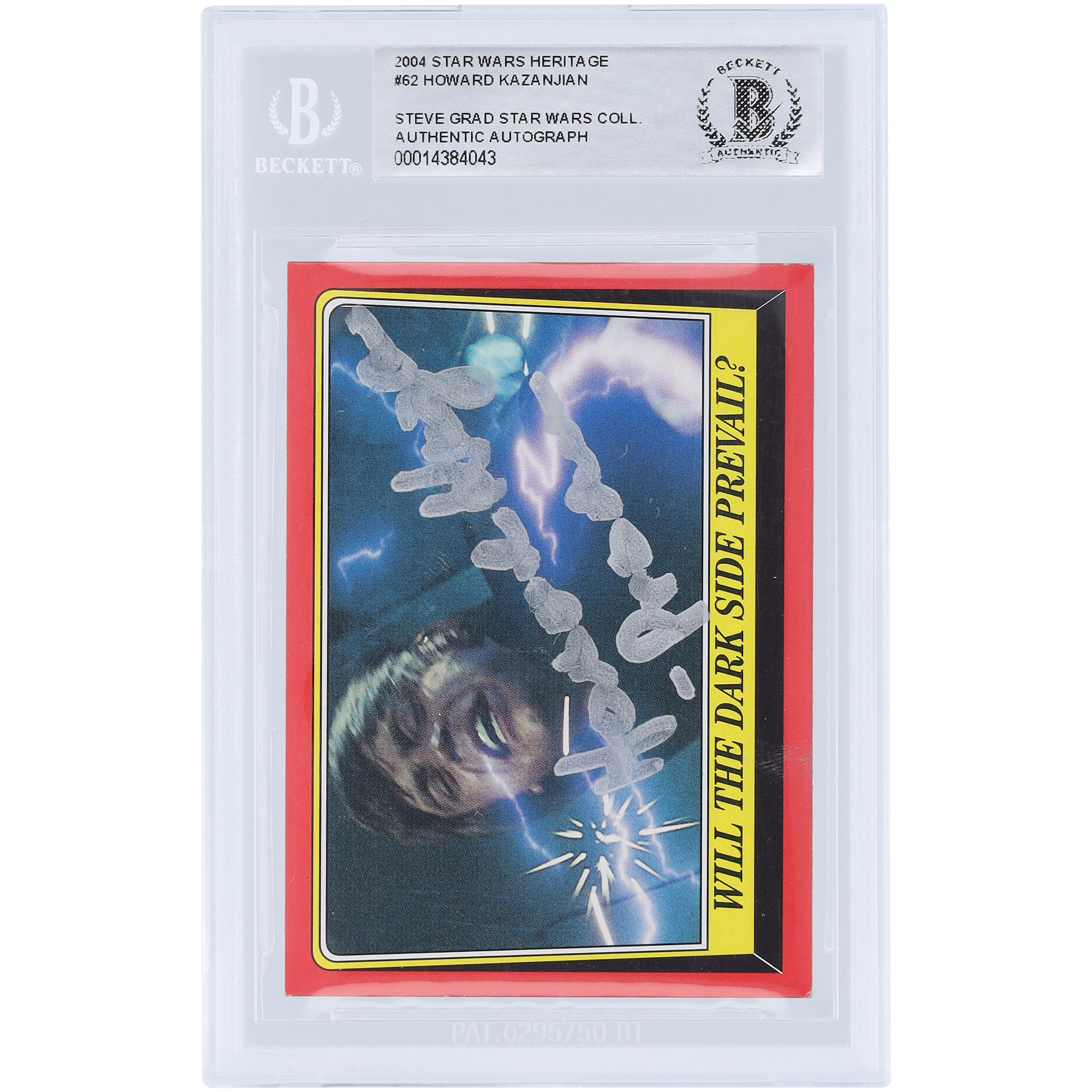 Howard Kazanjian Star Wars Autographed 2004 Topps #62 BAS Authenticated Card with "Producer" Inscription