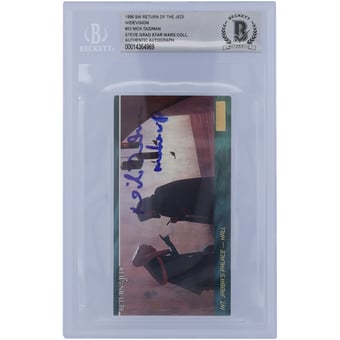 Nick Dudman Star Wars Autographed 1996 Topps Widevision #22 BAS Authenticated Card with "Make Up" Inscription