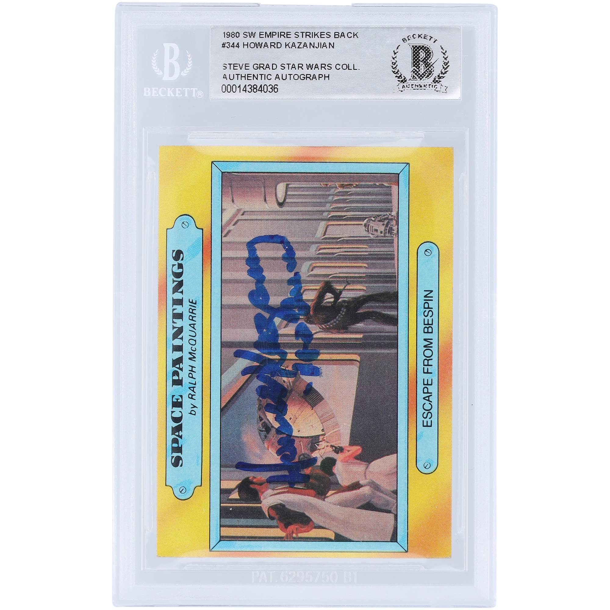 Howard Kazanjian Star Wars Autographed 1980 Topps The Empire Strikes Back #344 BAS Authenticated Card with "Producer" Inscription