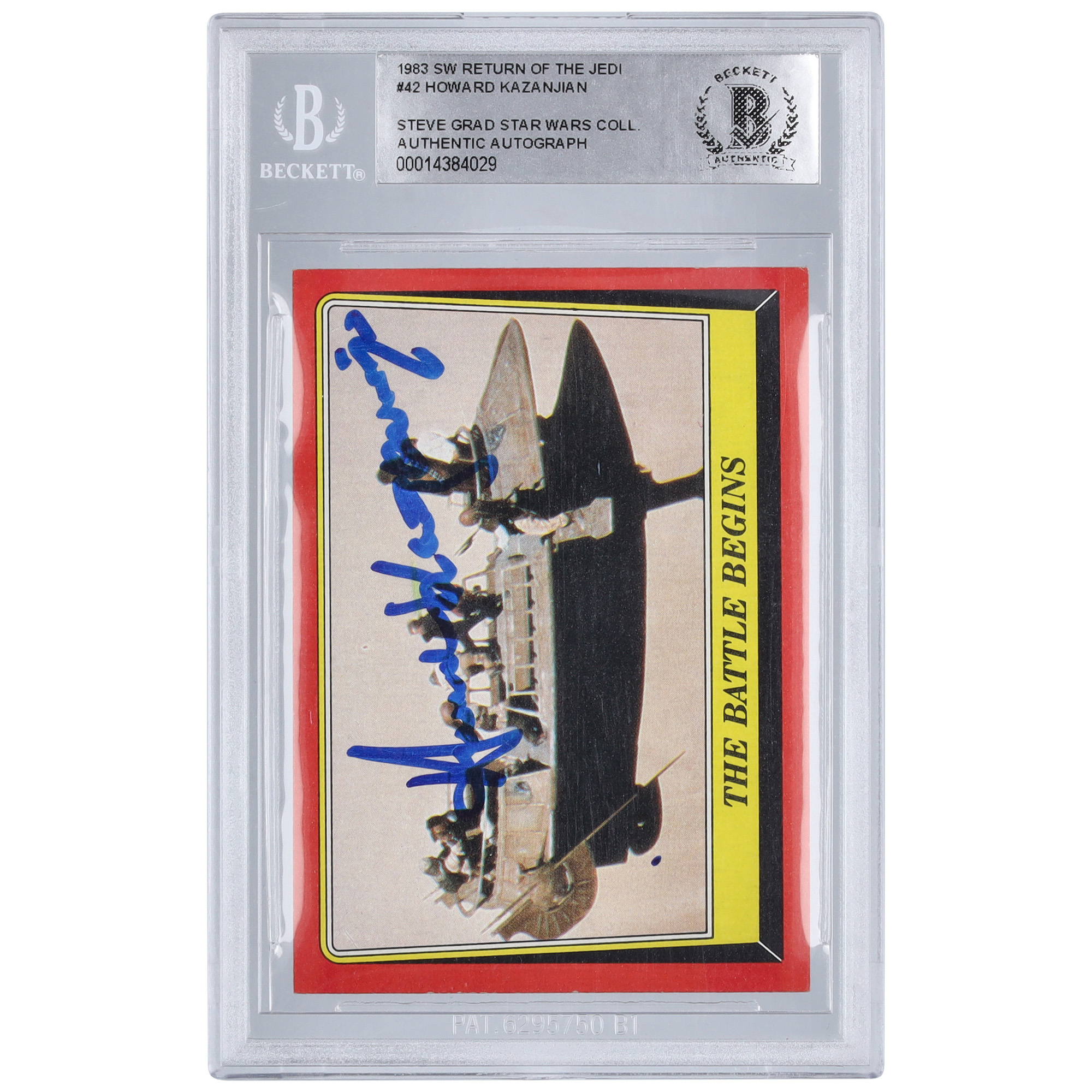 Howard Kazanjian Star Wars Autographed 1983 Topps Return of the Jedi #42 BAS Authenticated Card Howard Kazanjian Star Wars Autographed 1983 Topps Return of the Jedi #42 BAS Authenticated Card